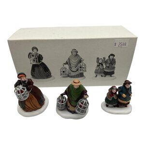 Department 56 Heritage Village "The Bird Seller" Handpainted Porcelain Figurines